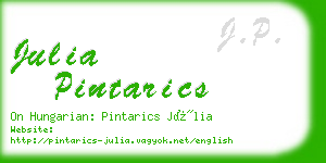 julia pintarics business card